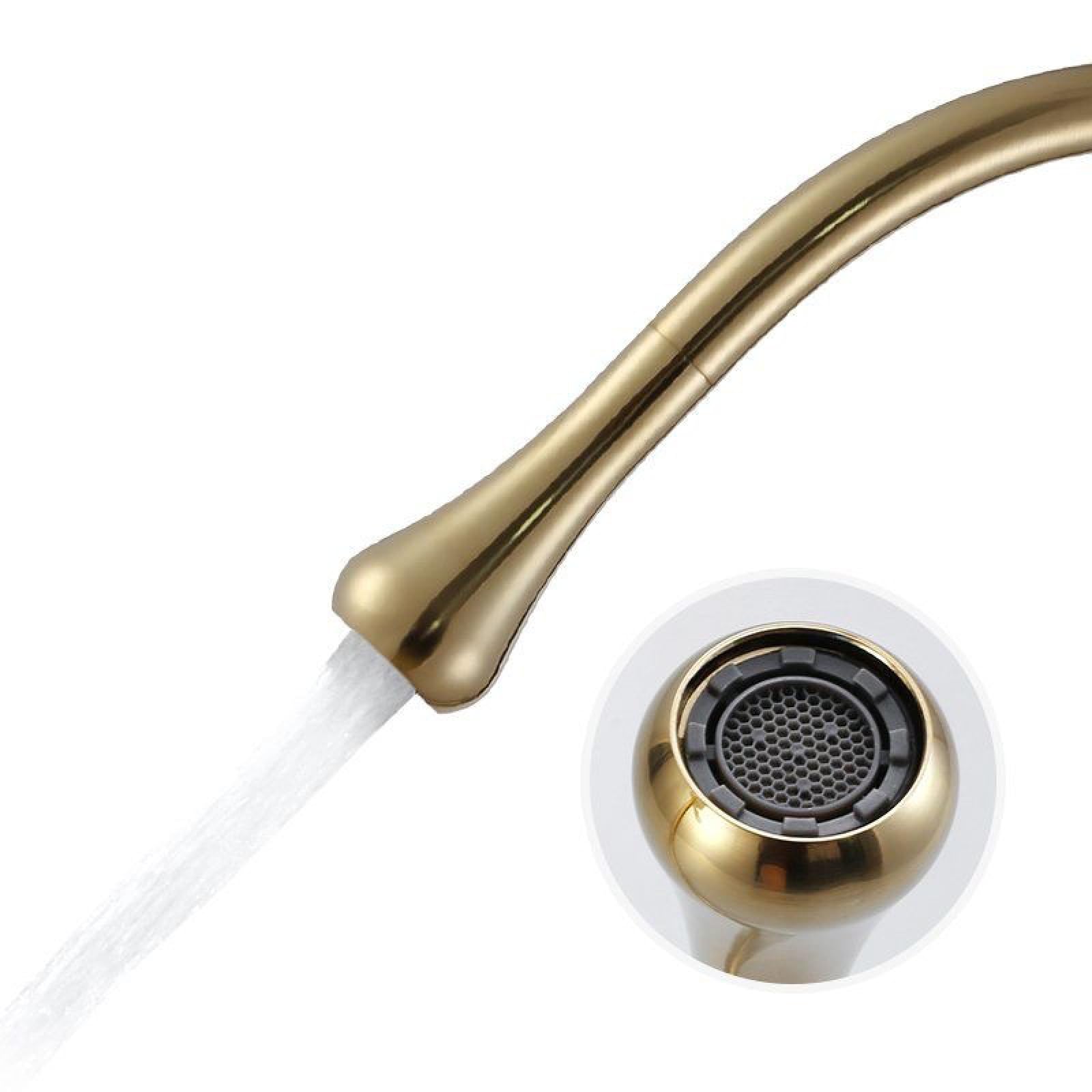 Grifo Baño De Acero Inoxidable Forma De Gota Creativa Blanco Alto