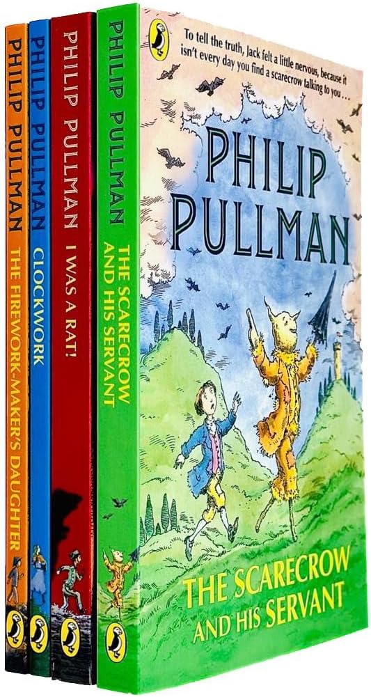 Philip Pullman Collection 4 Books Set (I Was a Rat! Or The Scarlet Slippers, The Firework Maker's Daughter, Clockwork or All Wound Up, Spring-Heeled Jack) Paperback – January 1, 2018