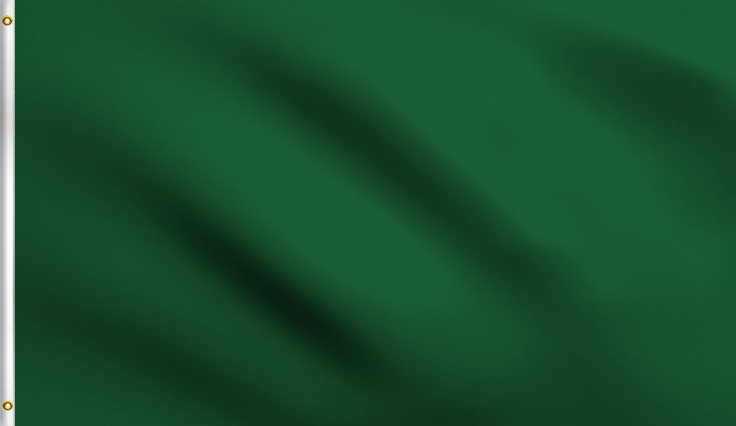 DMSE Solid Dark Green Flag, 3x5 Flag, UV Resistant, Fade Resistant Material with Metal Grommets (3ft x 5ft), (Polyester), (Dark Green)