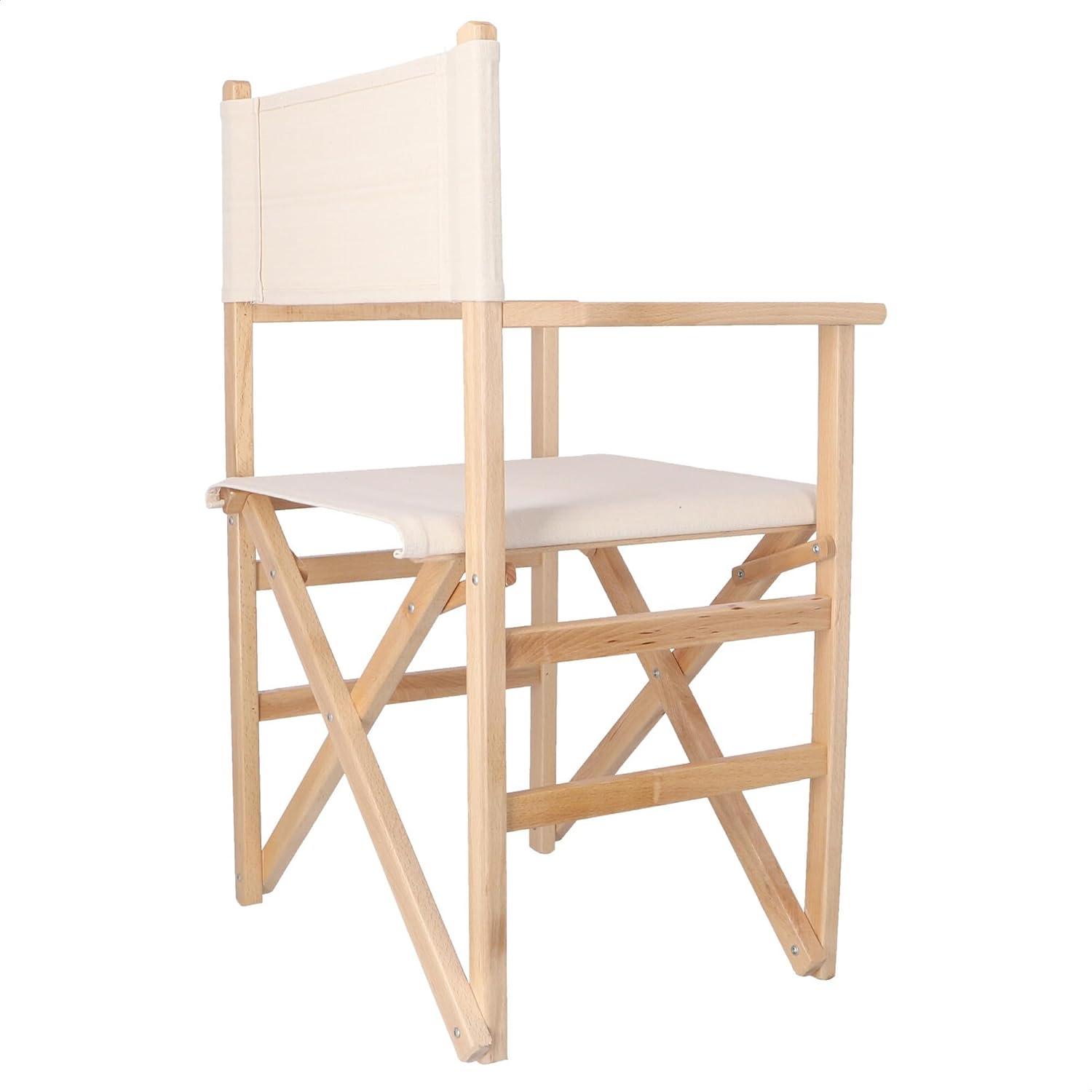 Aranaz Wooden Director's Chair with Varnish with Ecru Canvas