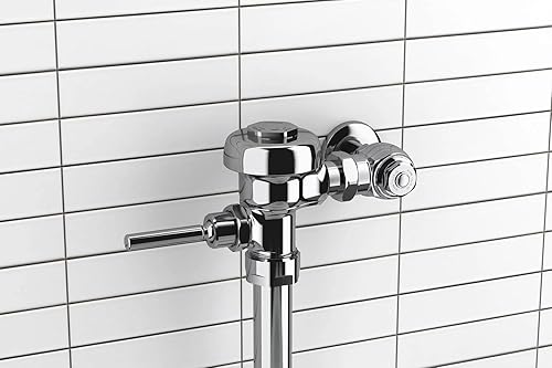 Miniatura 6 de Sloan Regal 186 - Flushometer manual expuesto, válvula de descarga manual de 0.5 GPF - Mango de descarga simple sin sujeción, conexión de accesorio