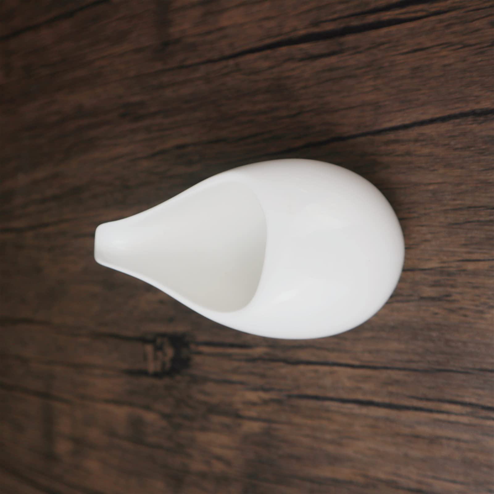 Mini crémier en céramique, Pichet de crème au Lait au café, pichet à crème au Lait de saucière de 3,5 oz pour Le Bouillon de vinaigrettes (Color : White, Size : 3.9" x 2.6")