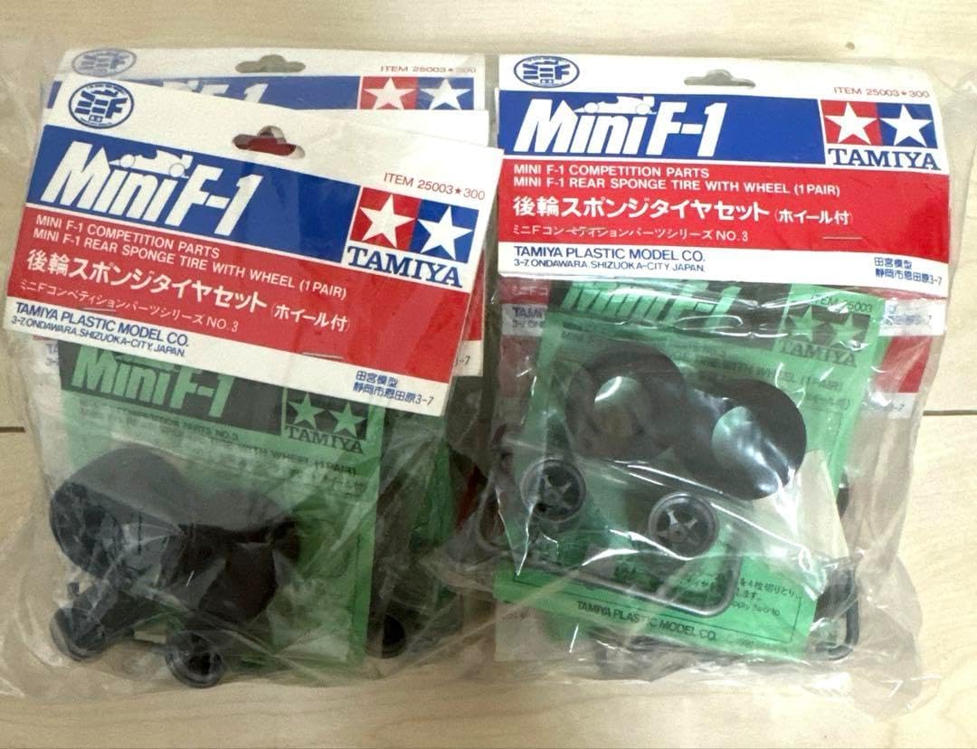 タミヤ おまけ付き 当時物新品 ミニF前後輪スポンジタイヤセット