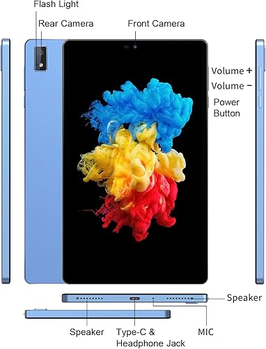 Miniatura 9 de FILY Tableta F8 Android12, tableta de 8 pulgadas, 4 GB+128 GB de almacenamiento, procesador de cuatro núcleos, 2.0 Ghz, cubierta de metal completa,