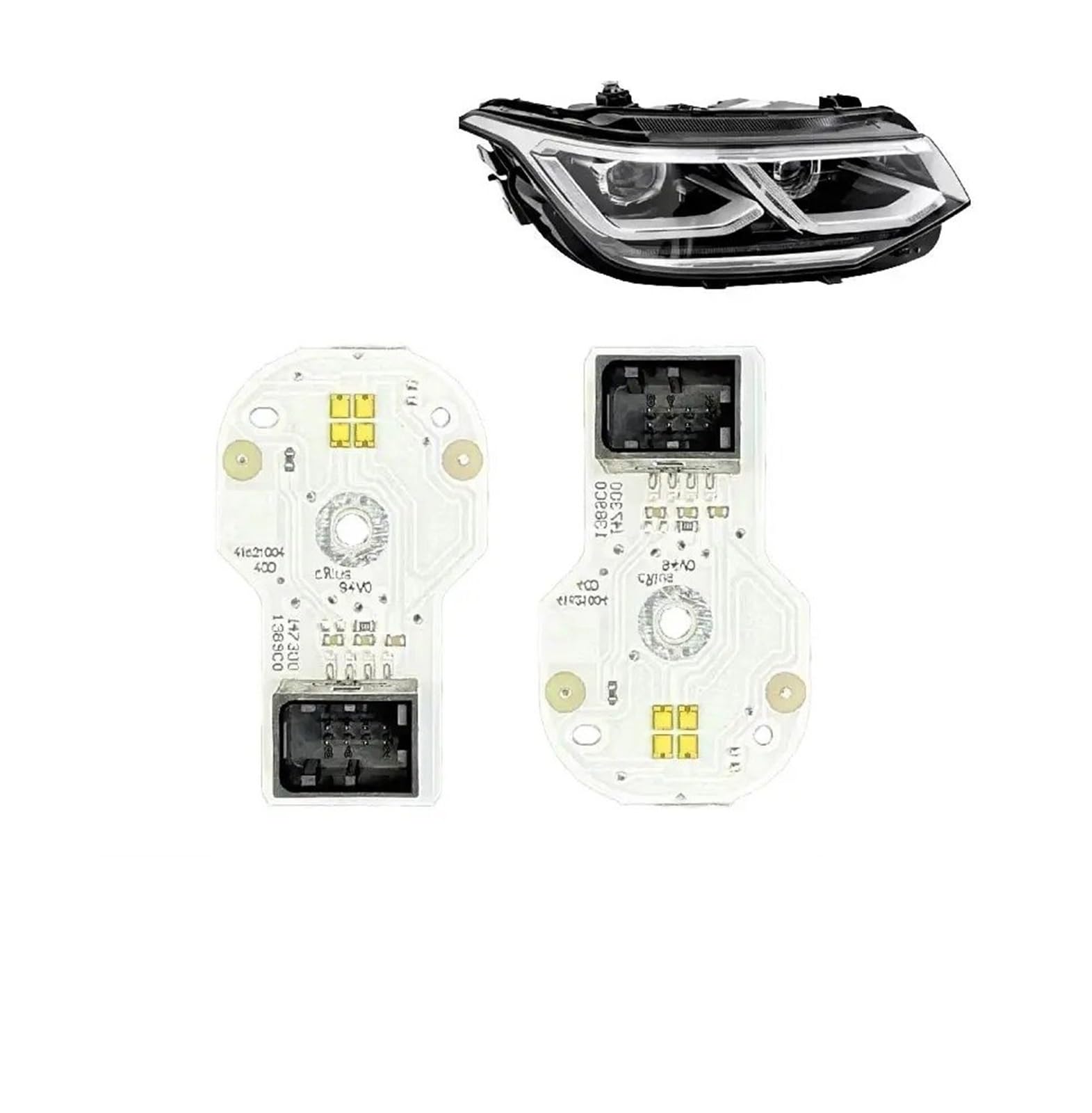 Ballast Xenon Voiture Circuit Imprimé Ballast pour Phare Blanc Puce DRL Source Angel Eye pour Tiguan Matrix 2022 2023 2024(2X A Pair)