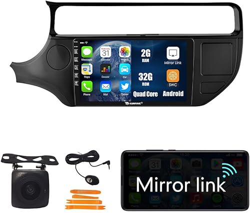 Miniatura 80 de Kunfine Coche Android Navegación Estéreo GPS Radio Reverse Cámara Pantalla 9 "IPS Pantalla Táctil Headunit Tablet Pad Media Player para Kia Rio