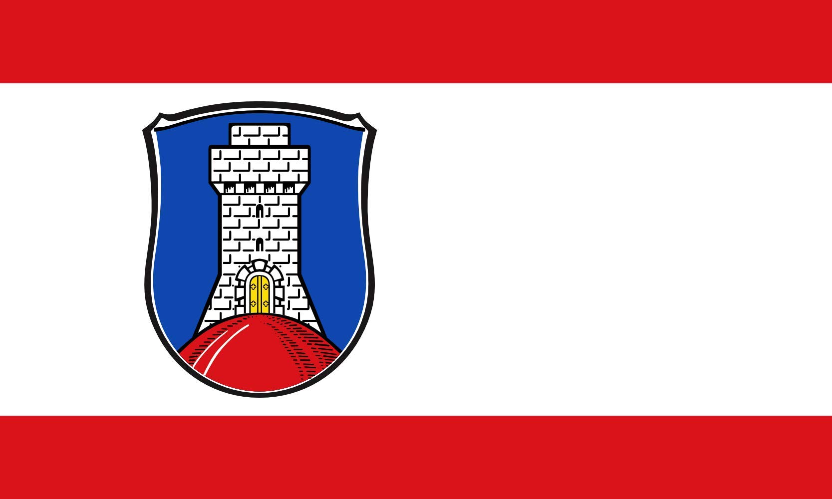 Drapeau Large Landkreis Buedingen historique grand format pour mât extérieur