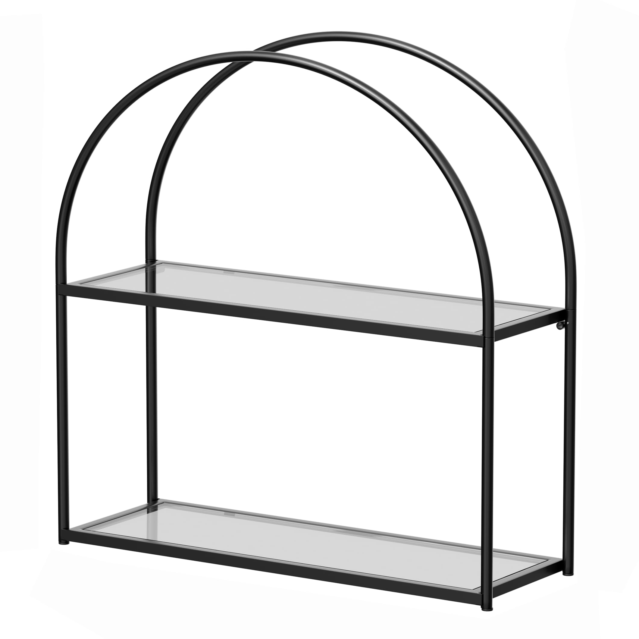 Étagère murale en verre Crofy pour gagner de la place avec un rangement robuste