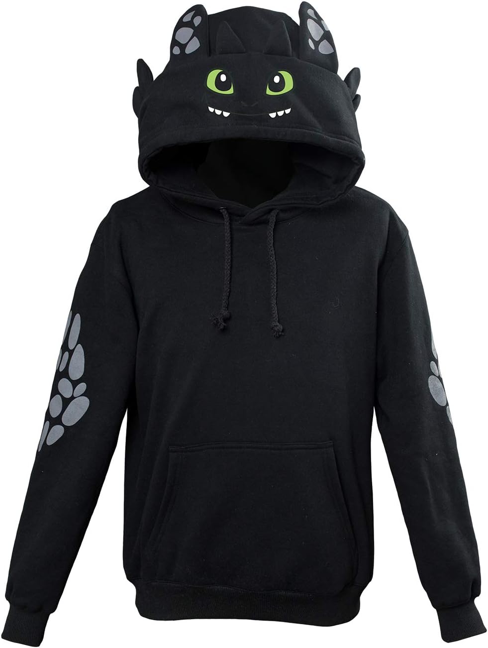 Eusnady Toothless Hoodie for Adult Coat White Costume with Ears Cosplay Animal Dragon Sweater for Teen Boys Girls Gift