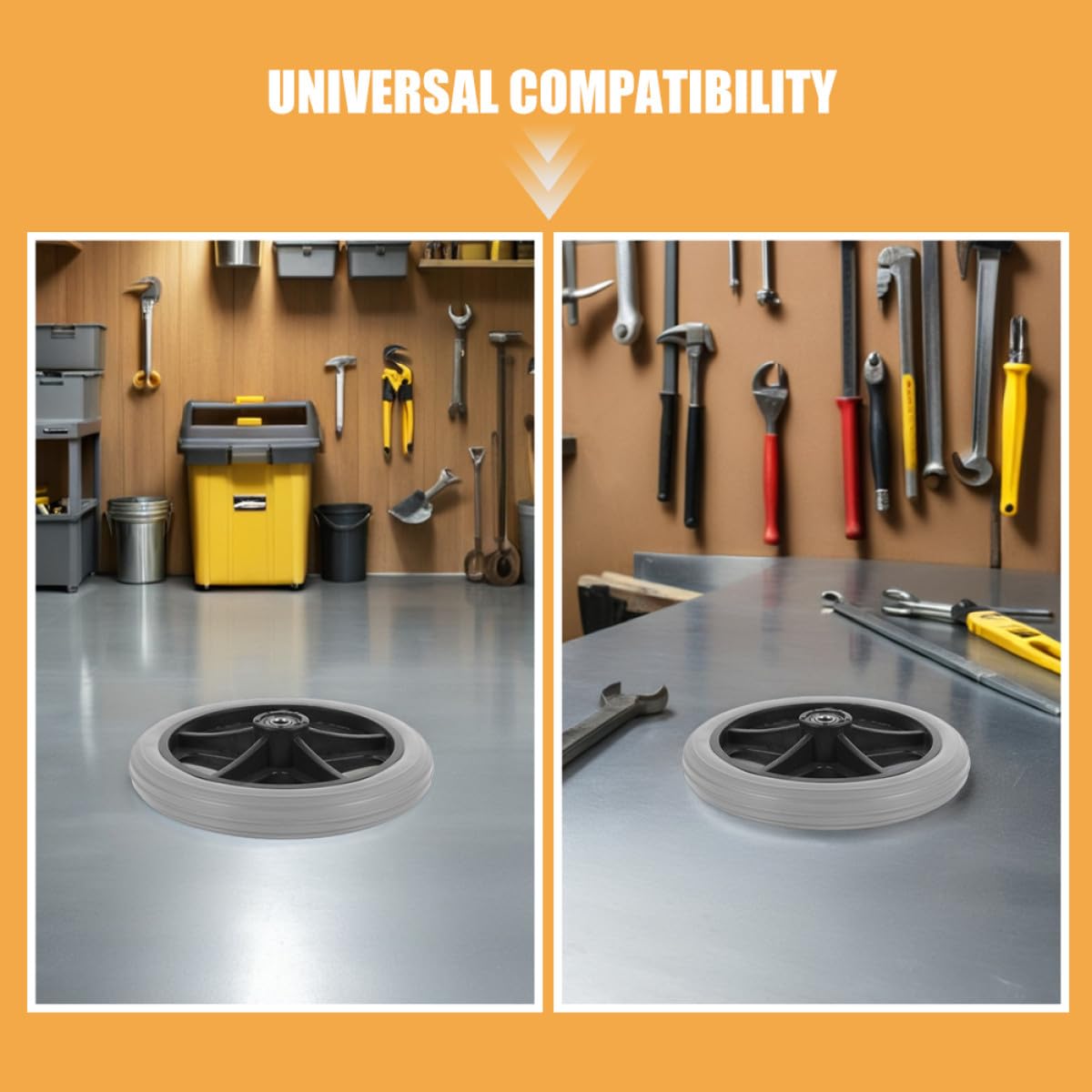 Rueda Delantera de Repuesto para Silla de Ruedas 4 Piezas | 360° de Giro, Neumáticos Sólidos Antipinchazos, Plástico y Metal, para Andadores y Movilidad