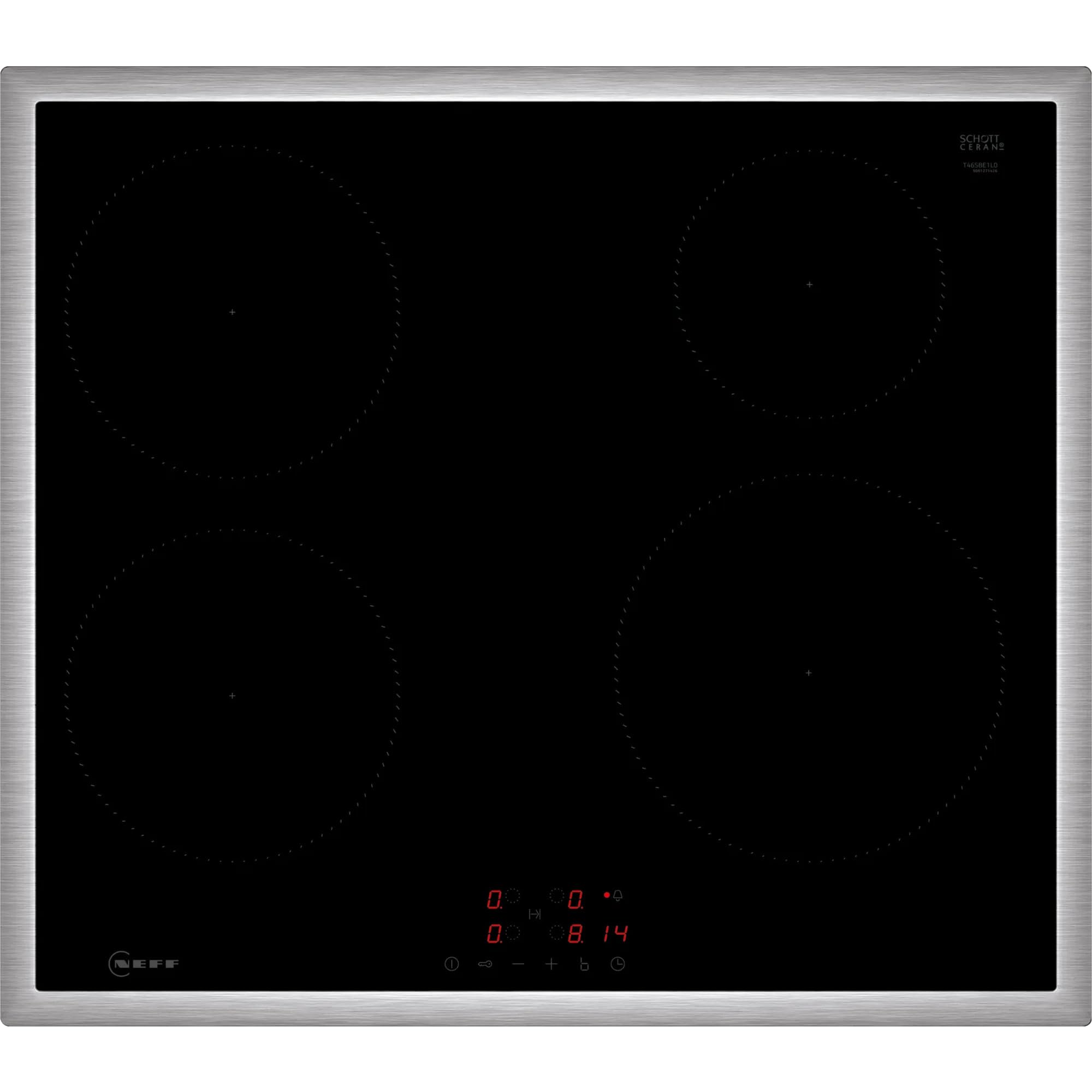 NEFF BTX46PIB0 Einbau-Herd-Set 60 x 60 cm Pyrolyse EasyClean Air Fry Induktionskochfeld Powerstufe Touch Control Edelstahlrahmen