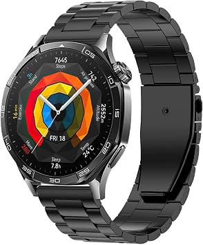 GIOPUEY Huawei Watch GT 5 46 mm/GT5 Pro ile Uyumlu Kay , Paslanmaz  elik Kay  Kay  [A nmaya Dayan kl ] Kol Saati, pour Huawei Watch GT 5/6 46mm/GT5/6 Pro, Metal