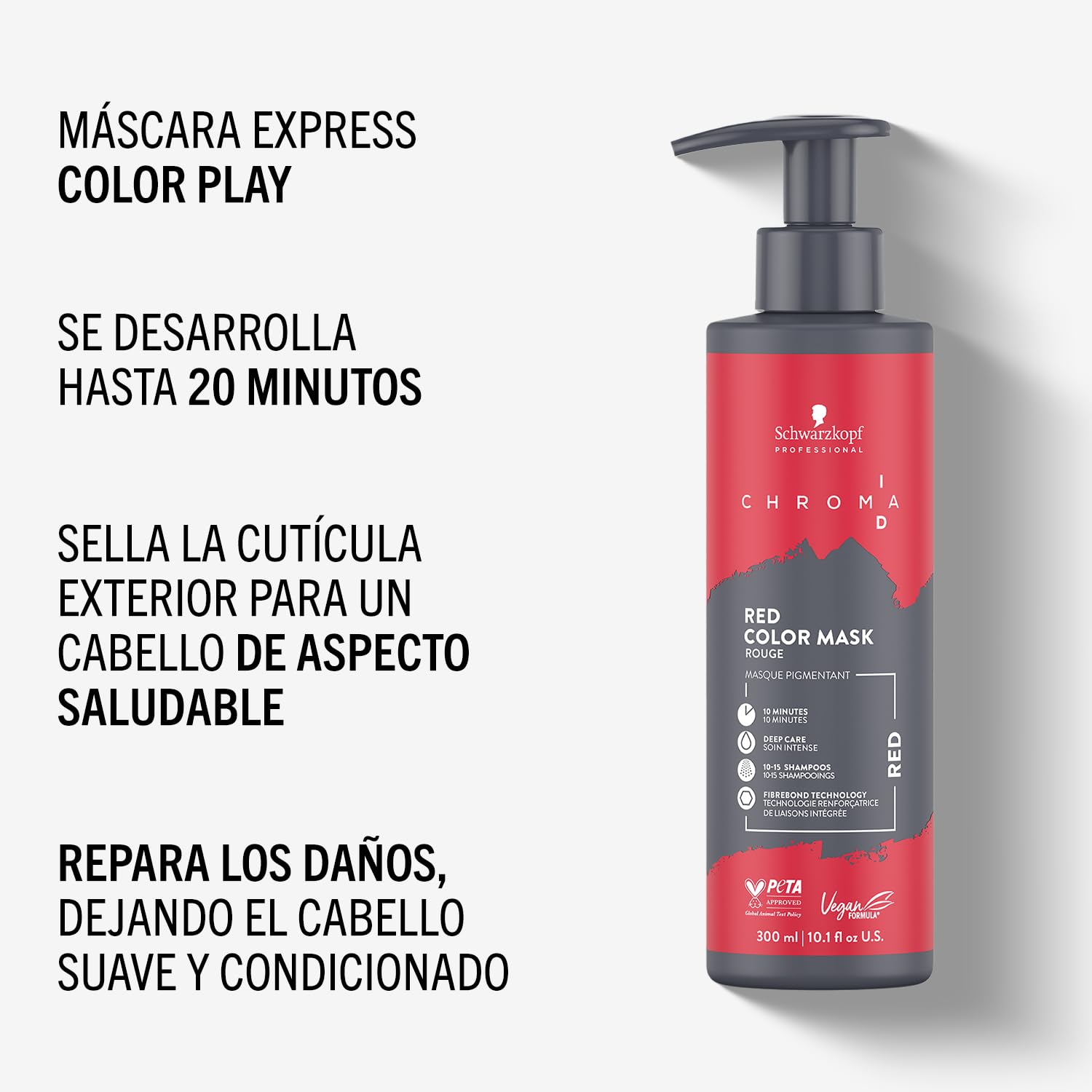 Schwarzkopf Professional CHROMA ID Bonding Color Mask Mascarilla de Color Semipermanente - Red - 300 ml