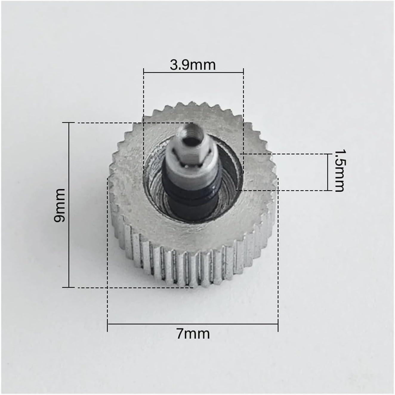 1PCS 7MM Watch Crown Fits NH34/NH35/NH36 Movement Have 3 Styles Silver Gold Rose Black