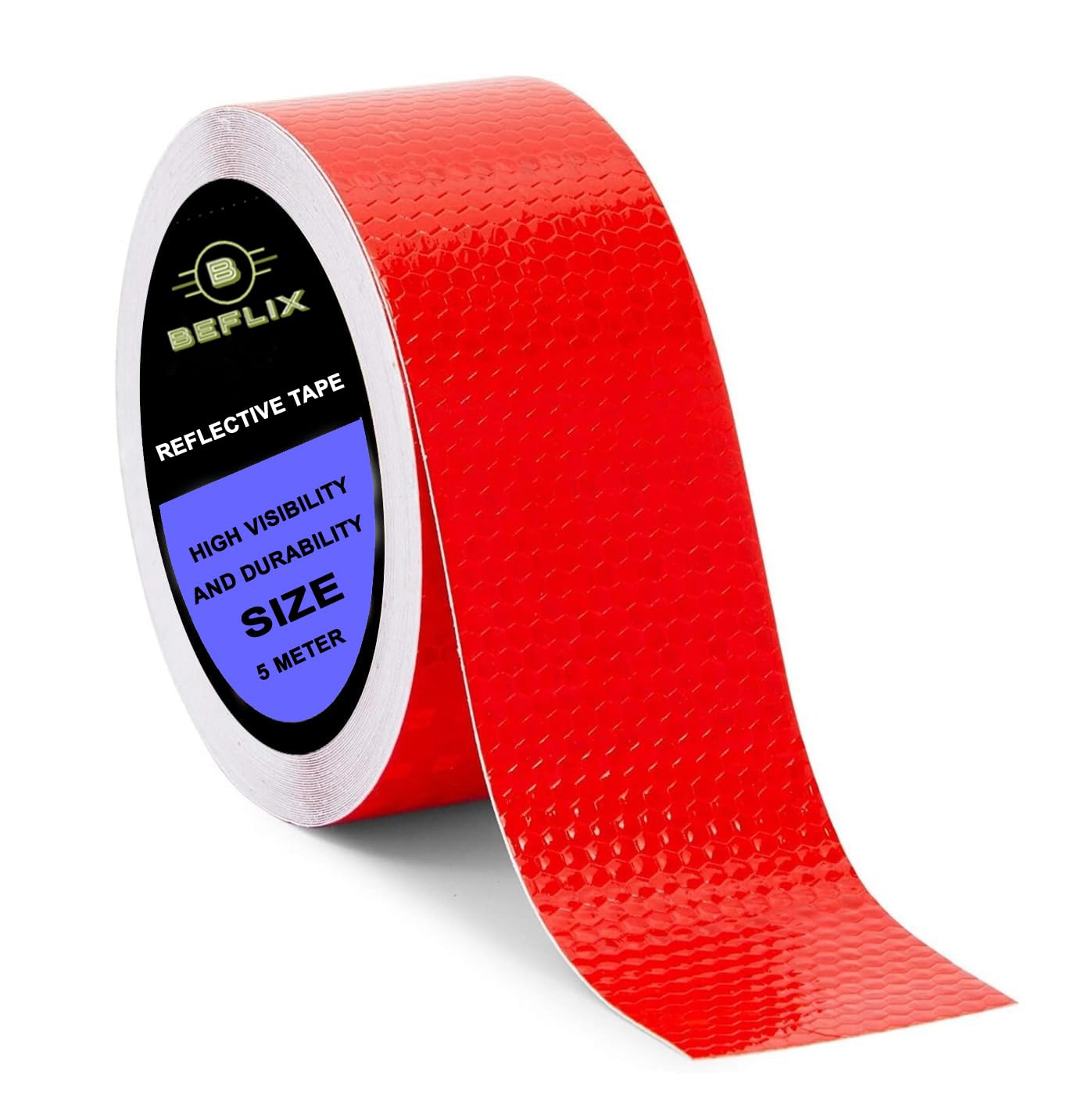 Beflix® High Intensity Radium Reflective Tape - 5 Meters in Length 48mm / 2" Width - 1 Roll Per Pack - For car Bike and commercial vehicles Conspicuity reflective warning tape (RED)-image-26