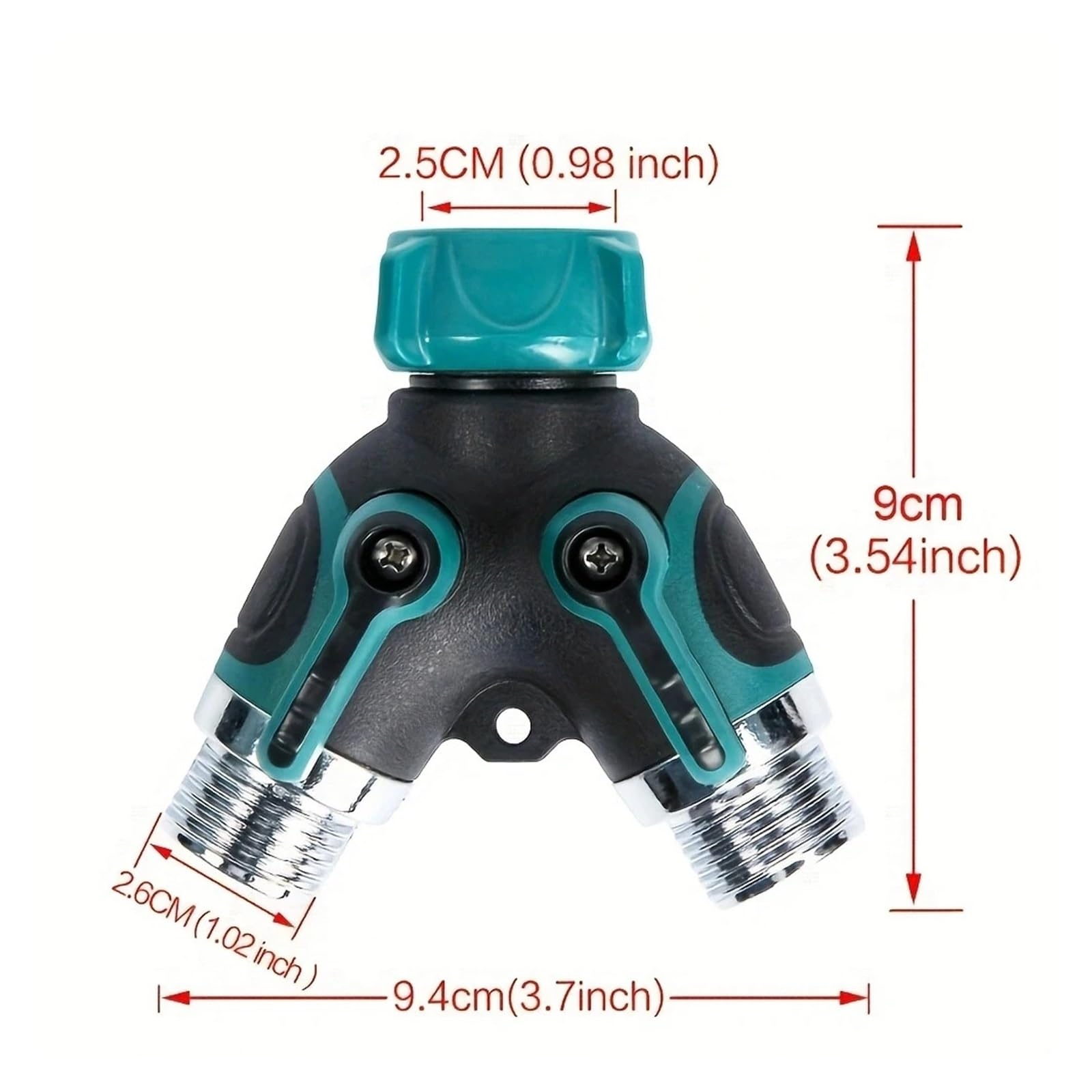 3/4" 4-drożny 2-drożny rozdzielacz do węża ogrodowego, adapter kranu, zawór odcinający domu(European 4 WAY)