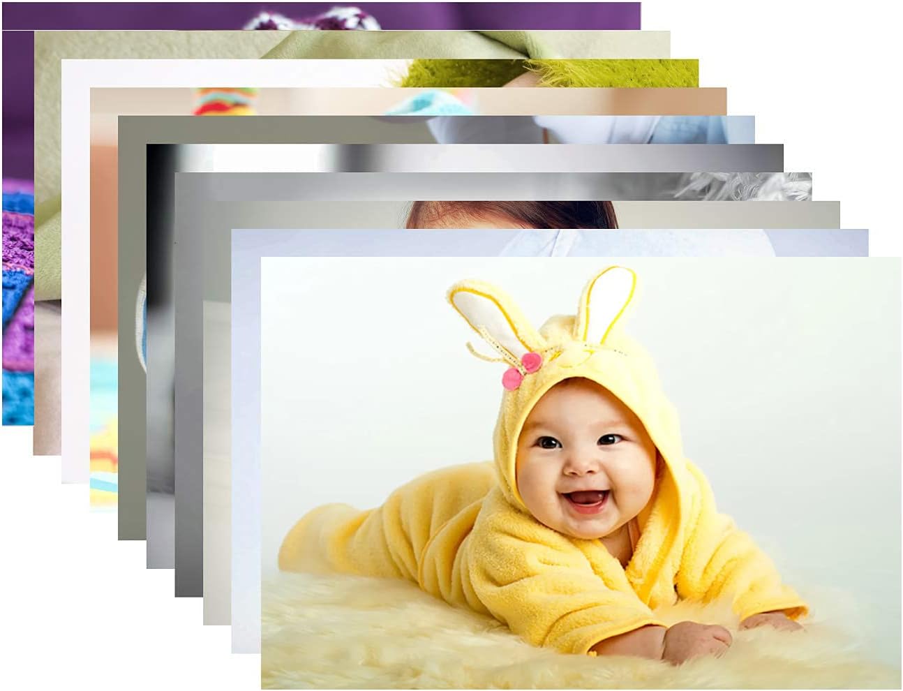 KARTMEN Gloss Finish Newborn Baby Cute Wall Posters with Lamination Big Size, Size 12 x 18 Inch, Multicolour, Set of 10, Large