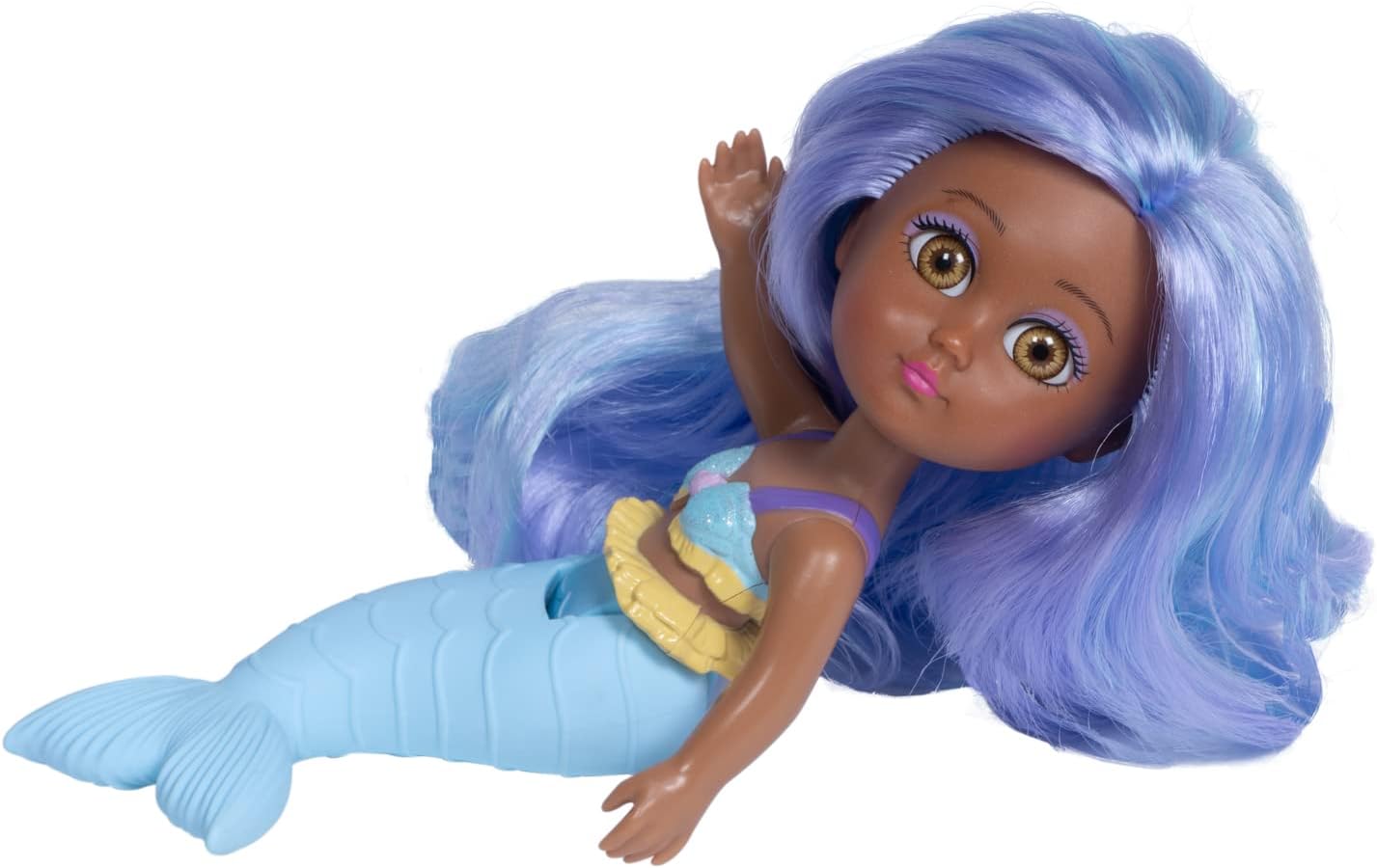 Adora Water Wonder Mermaid Dolls with Color-Changing Tail in Cold Water, 7" Toy Baby Doll with Movable Waist, Birthday Gift for Ages 1+ - Oceana