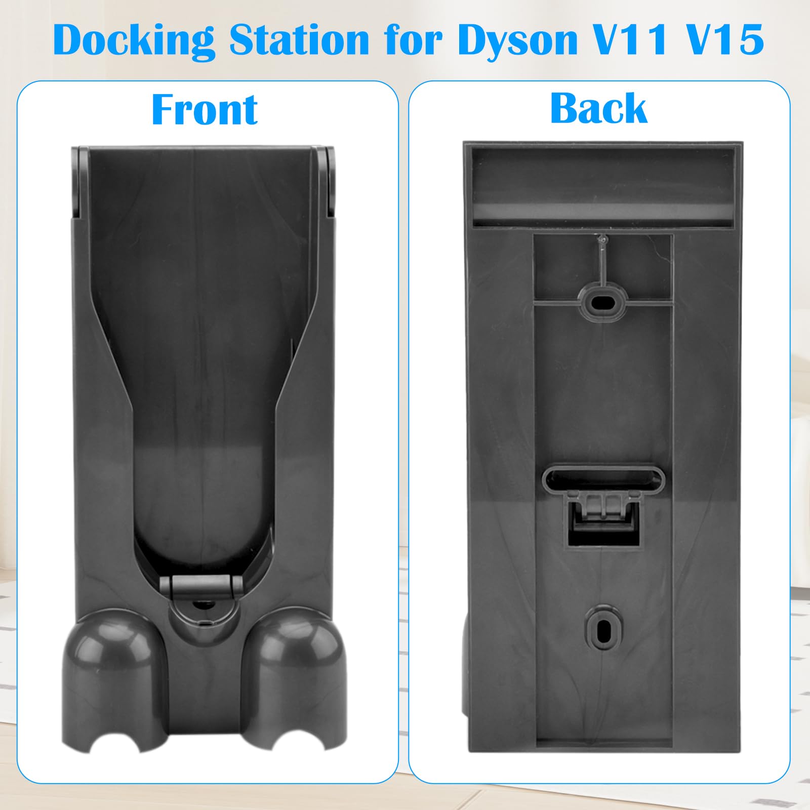 Uchwyt ścienny stacja dokująca uchwyt do odkurzacza Dyson V11 V15 z tworzywa sztucznego ABS do ponownego ładowania uchwyt wiszący do Dyson V11 i V15 część nr 970011-01/970011-02