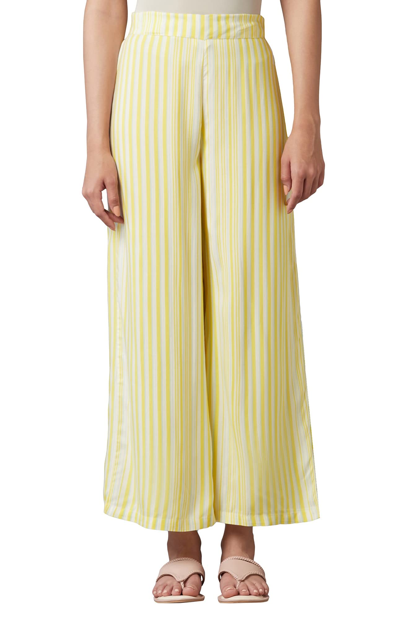w for woman Women's Solid Parallel Regular Fit Pants-picture-23