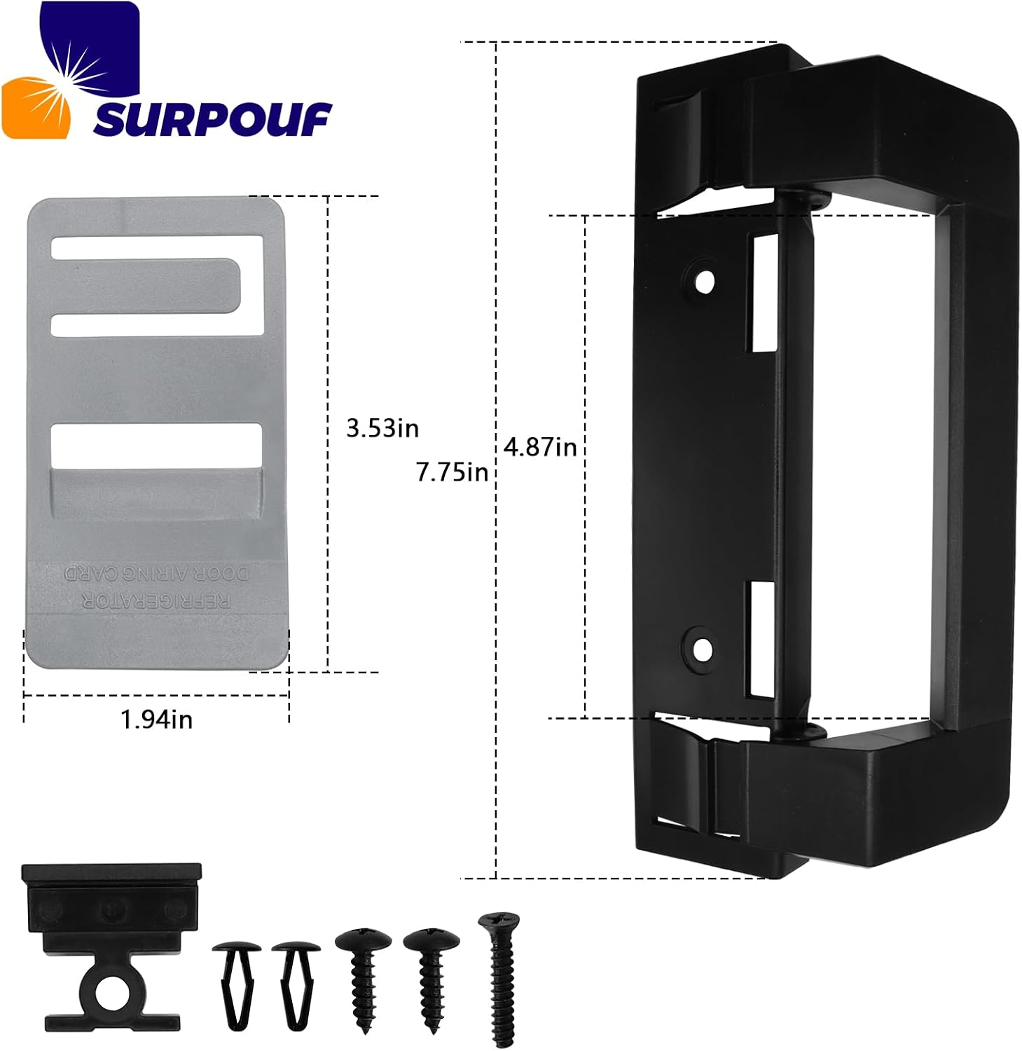 3316882900 RV Refrigerator Door Handle Replacement Fits for Dometic DM2672 DM2682 DM2872 DM2882 Heavy Duty Black Plastic Handle for RV Camper Refrigerator (2-Pack)