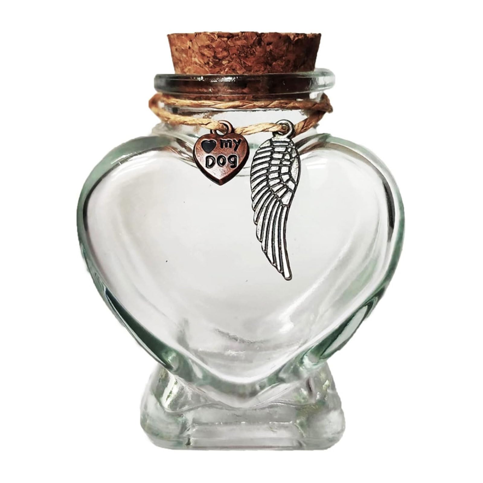 Zwwaazhf C Glass Keepsakes Ontainer For Preserving Pet Hair Or Ashes Memorial And Secure Storage Ashes Ontainer