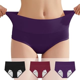 Washable Incontinence and Post partum Underwear, Bladder Leak Panties, Non-Disposable Period, Menstrual Absorbent Brief