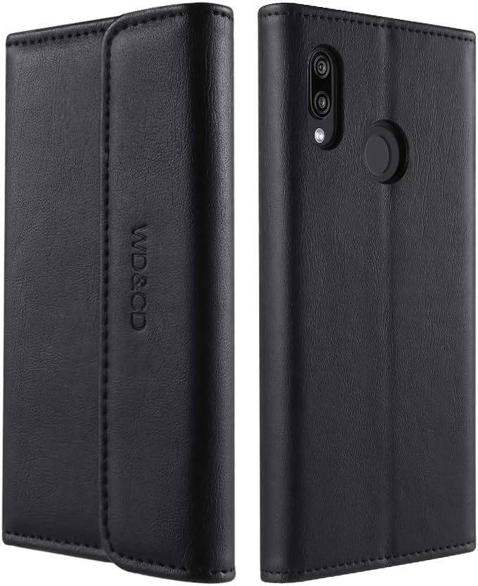 Wd Cd Leather Wallet Case Compatible With Huawei P Lite Magnetic Closure Snap Flip Protection Phone Case Cover With Card Slots And Kickstand Black Amazon Co Uk Electronics Photo