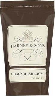 Harney & Sons Chaga Mushroom Tea, Bulk Bag Of 50 Sachets