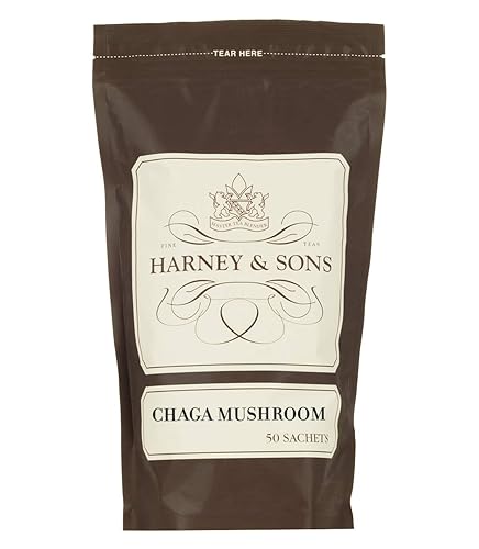 Harney & Sons Té de hongos Chaga, bolsa a granel de 50 bolsitas
