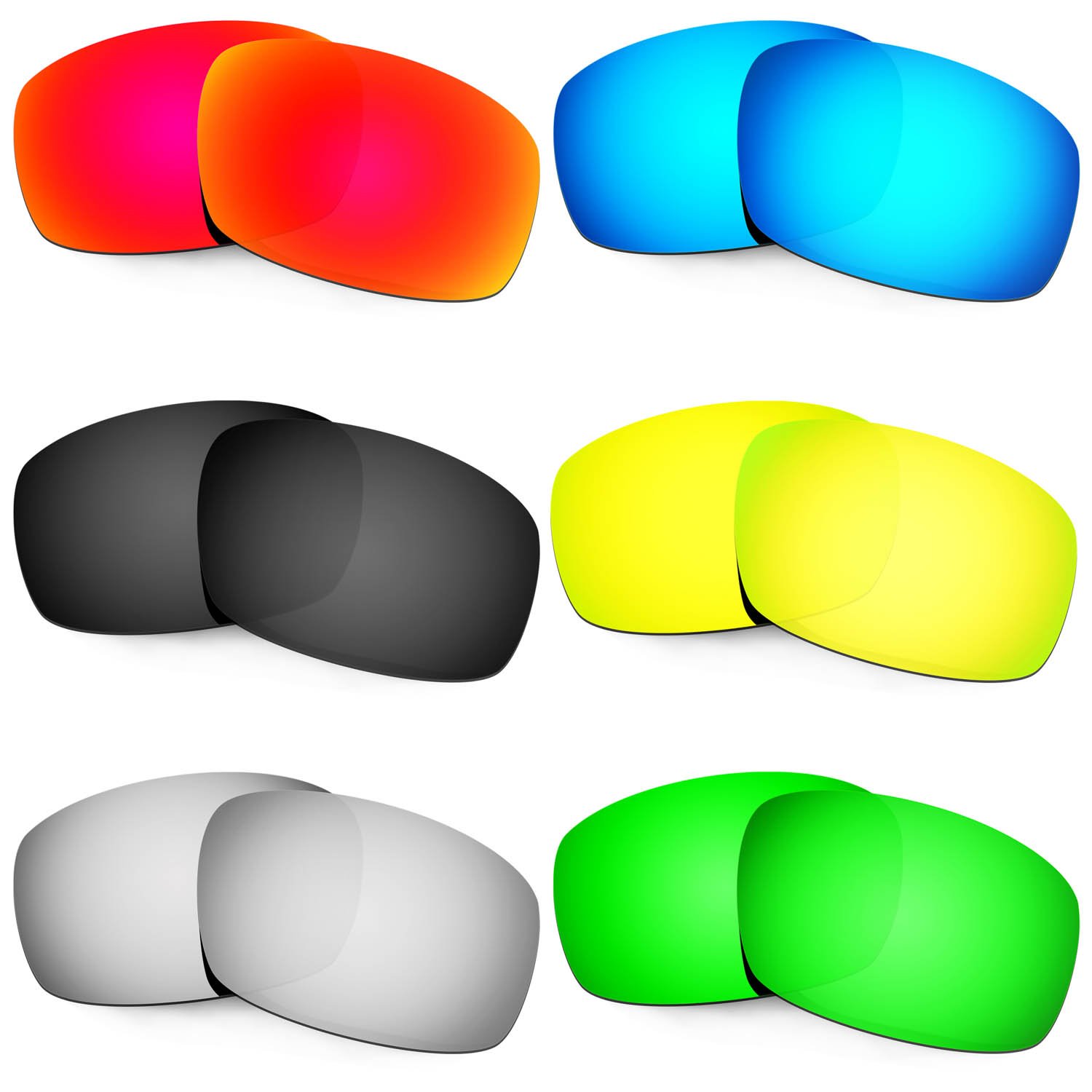 Lentes de repuesto para Costa Caballito pack de 6 cristales de sol intercambiables 8