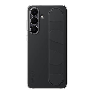 SAMSUNG Galaxy S25 FE Standing Grip Phone Case, Protective Cover with Stand, Hands Free, Secure Grip, Soft, Comfortable Design, US Version, Black