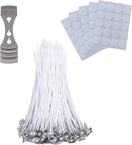 Mechas de velas 100% algodón natural, mechas trenzadas de cera de abejas preenceradas, sin humo, mechas trenzadas de cera de abejas para hacer velas