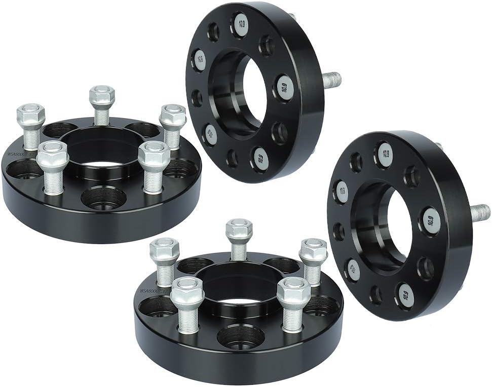 IRONTEK 25mm 5x114.3mm Hubcentric Spacers (70.5mm Bore, 1/2" x20 Studs) 1in 5x4.5 to 5x4.5 Wheel Spacers Adapter FITS Ford Explorer Mustang Ranger Crown Victoria, Lincoln Mark VII, Mazda B2500 B3000
