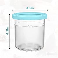 Vista 4 de Creami Deluxe Pints, for Ninja Creami Pint Containers, Ice Cream Container Reusable,Leaf-Proof Compatible NC301 NC300 NC299AMZ Series Ice Cream Maker