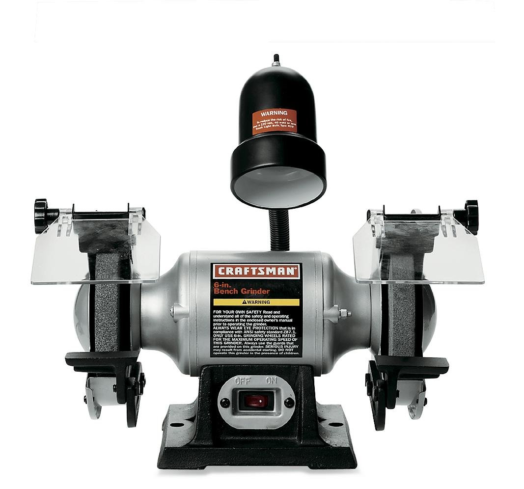 Craftsman 9-21124 1/6 Horsepower 6-Inch Bench Grinder with Lamp