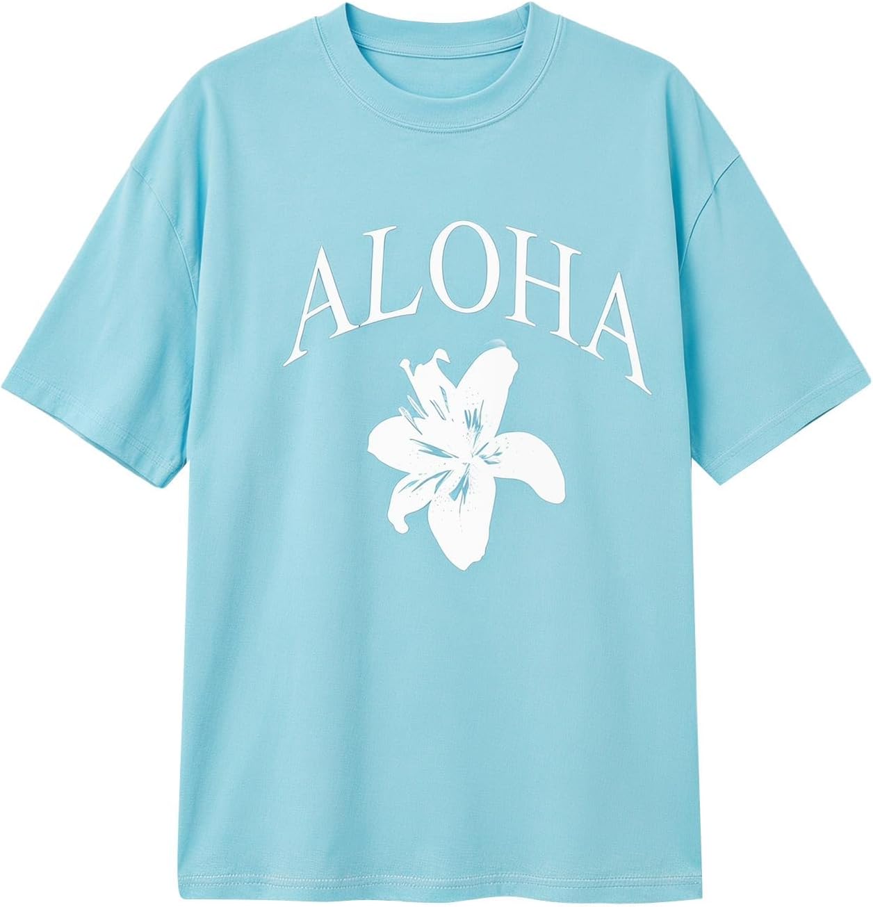 SHENHE Girl's Summer Hawaiian Shirt Aloha Tropical Graphic Smile T Shirts