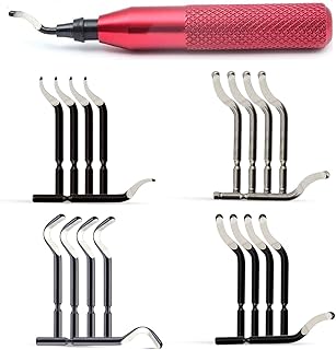 Metal Deburring Tool with 20 Pcs Replacement Blades Assortment Kit