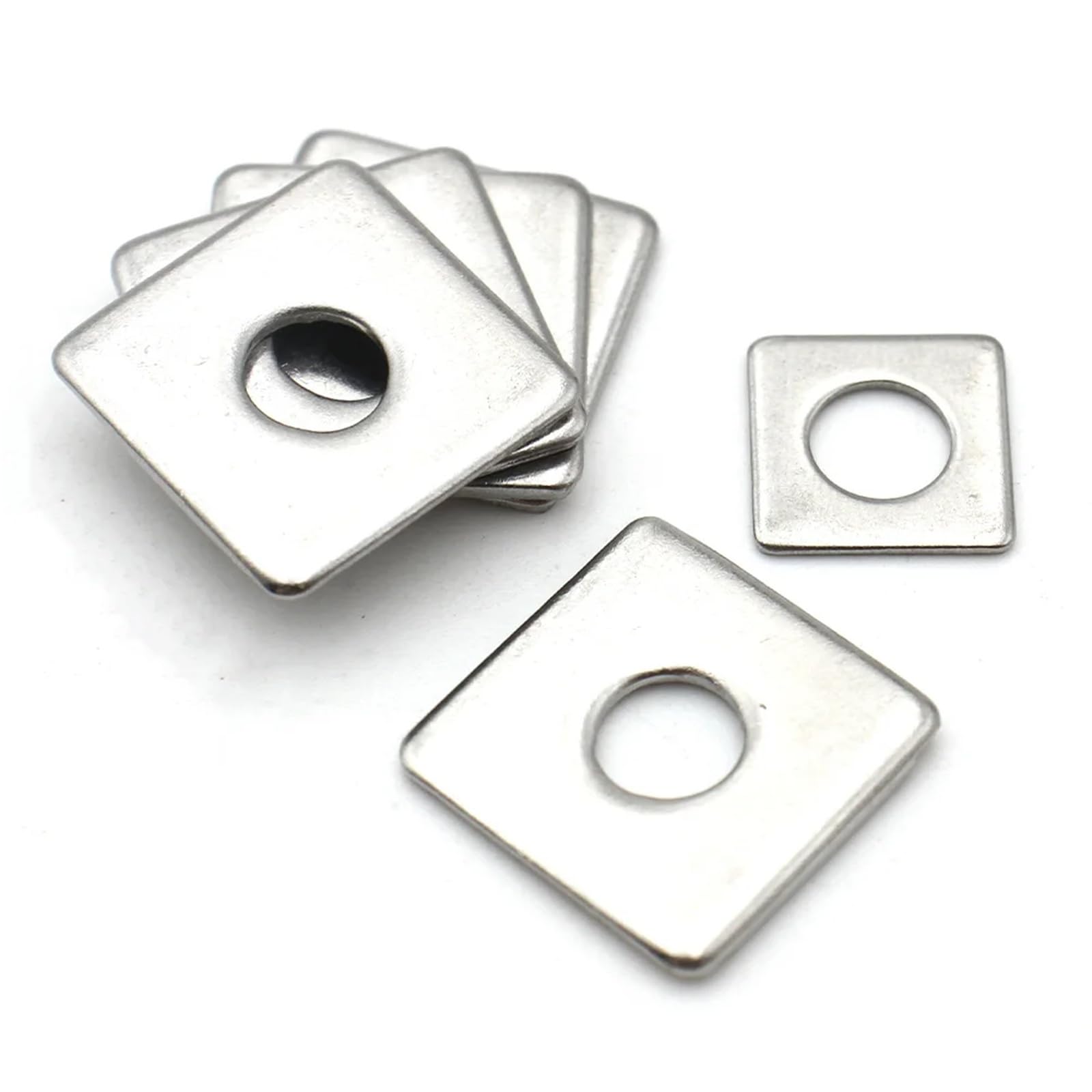 Arandelas de placa cuadrada de acero inoxidable, arandelas planas y cuadradas M3-M20 Acero inoxidable 304 Plata Paquete de 10(M8x25x2mm)