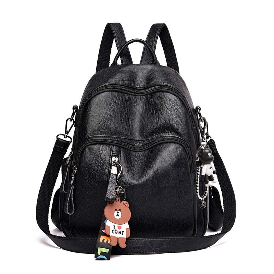 AINUOEY Donna Borse a Zaino Borsa a Zainetto Elegante Tracolla Zaini Firmate Marca Zainetti Antifurto PU pelle 76656 1 pz Nero