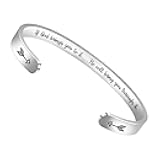 Btysun Bracelets for Women Mothers Day Bracelet Gifts from Daughter Inspirational Gifts for Women Graduation Gifts for Her Motivational Birthday Cuff Bangle Friendship Personalized Mantra Jewelry…
