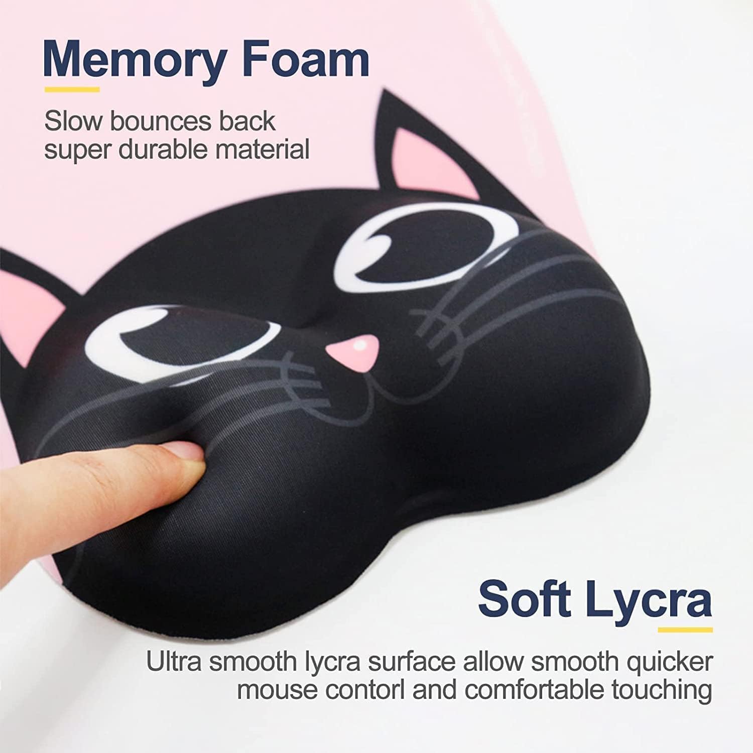 4Pcs Personalized Photo Gaming Mouse Pad with Wrist Support, Custom Mouse Pads with Wrist Rest Support, Customized Gel Mouse Mat, Non-Slip Rubber Base, Ergonomic Mousepad for Anime Office Computer
