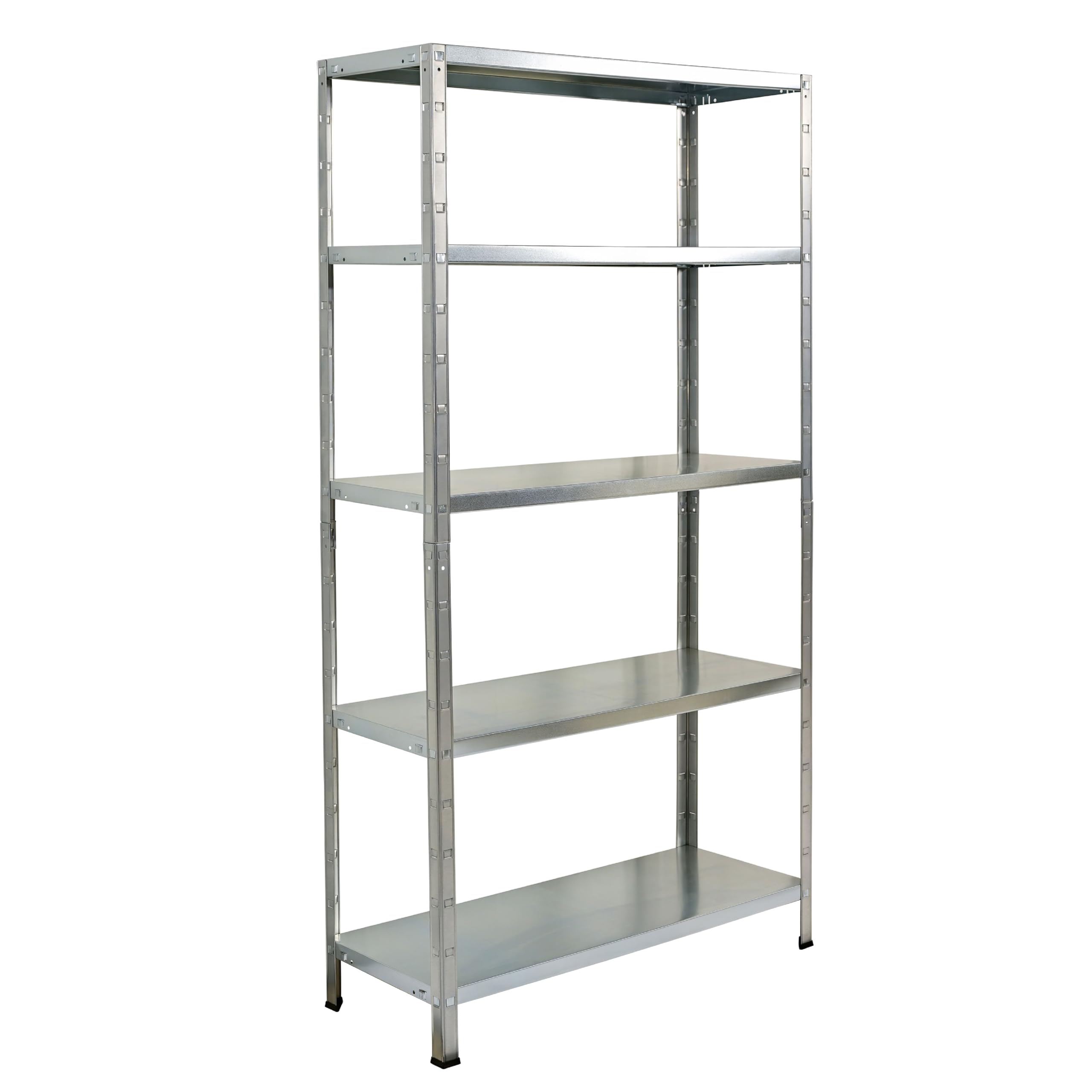 SCHULTE Regalwelt Steckregal mit 5 PowerMAX Fachböden, 65 kg Tragkraft, 190x100x40 cm (HxBxT), verzinkt, Lagerregal, Werkstattregal, Kellerregal, Garagenregal, Metallregal | mit 5 PowerMAX Fachböden, 65 kg Tragkraft verzinkt, Lagerregal, Werkstattregal, K