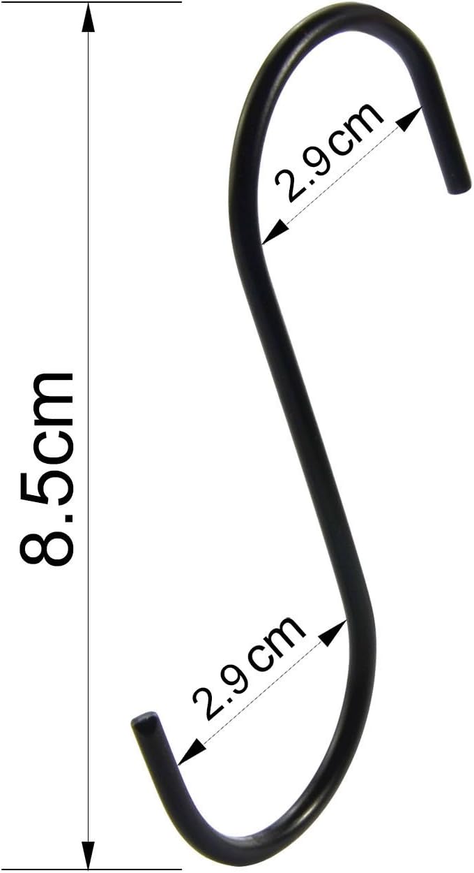 Exсluѕіvе Dіѕсоunt 🔥 RuiLing Antistatic Coating Steel Hanging Hooks, Black, S-Shape, Pack of 15