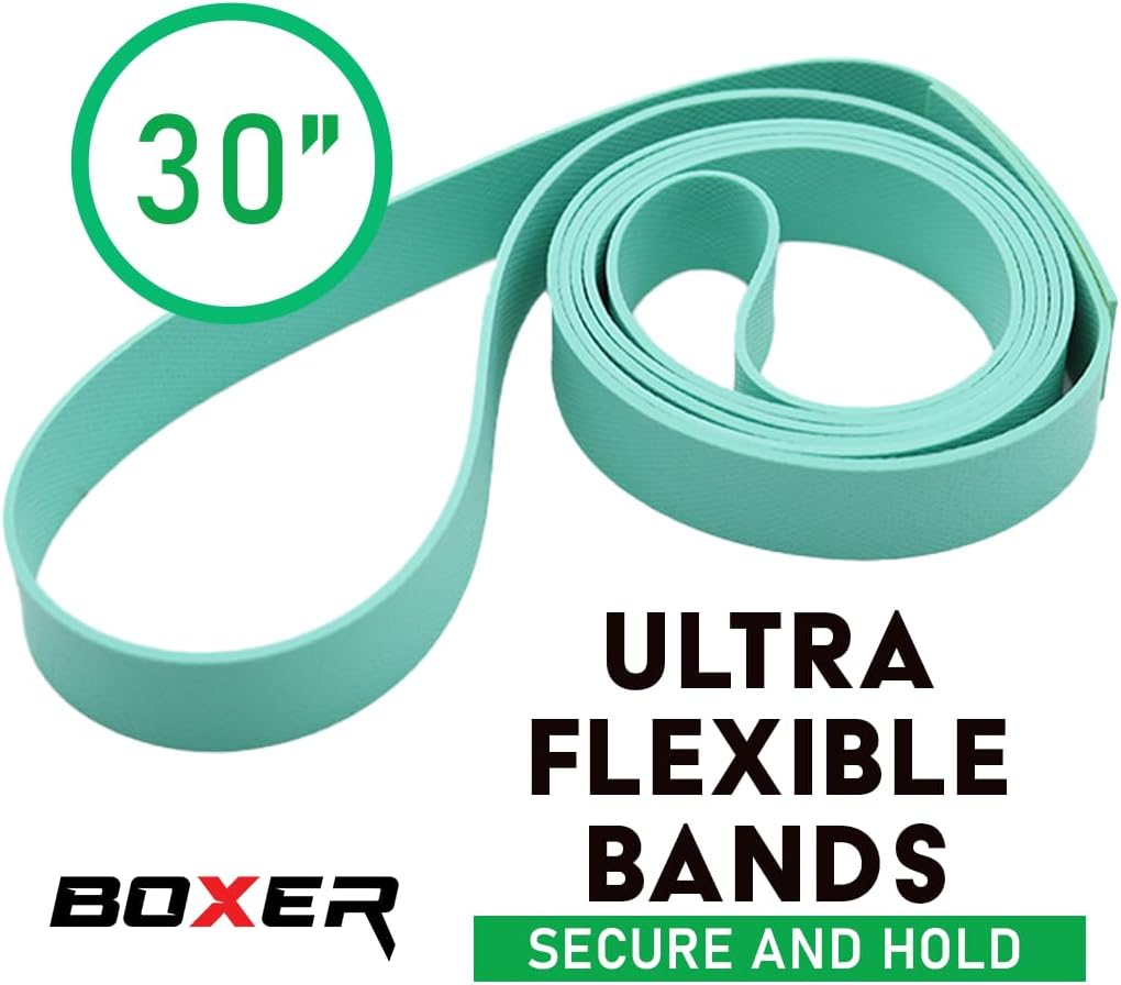 BoxerTool Pro Movers Band 12-Pack 30" Green - Extra Large Rubber Bands for Moving Blankets, Trash Cans, Furniture, Variety of Sizes From 30in, 36in & 42in