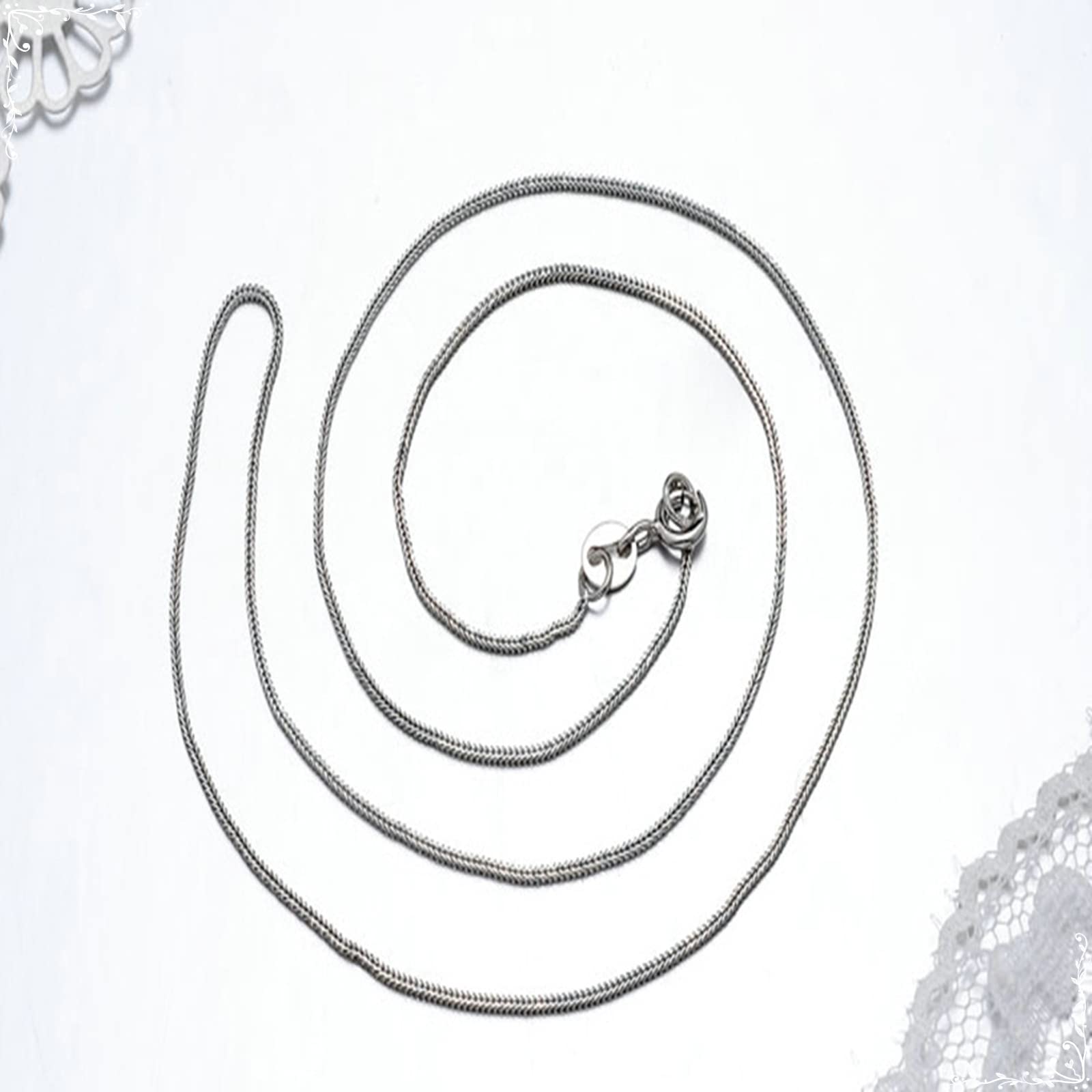 Collane Donna 0,8/1/mm, Catena Grano da 40-45 cm, Catene di sterline per la Fidanzata
