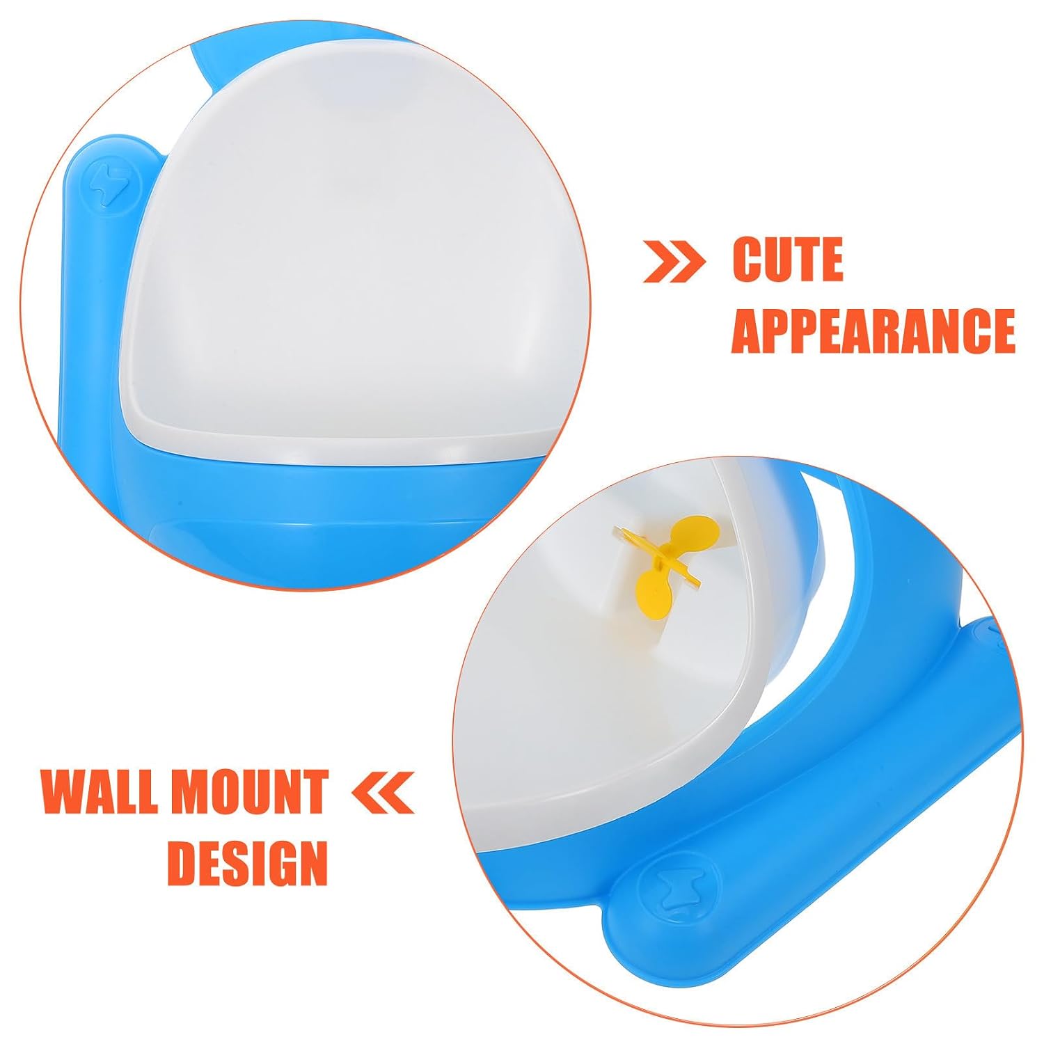 Toyvian Boy Wall Mount Potty Training Urinal with Cartoon, Pp Material, Multi-use Wall Hanging Potty for Boys, for Bathroom Training