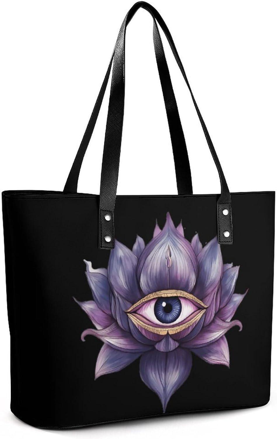 Evil Eyes Flower Women's Satchel Handbags Tote Shoulder Bag Purses for Travel Shopping Work