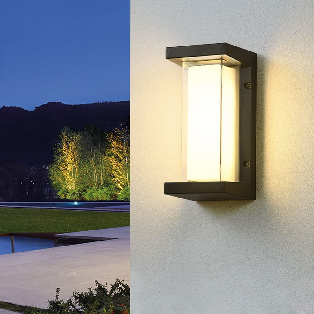 Applique Murale extérieure Moderne, Applique Murale en Aluminium à LED, Applique Murale extérieure étanche IP65 10W 30W, luminaire Mural carré pour Jardin, terrasse, Porche, Balcon