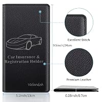 Valardoh Premium Car Registration and Insurance Card Holder, Car Document Holder for Cards, Driver License & other Essential Documents (Black) — image 5
